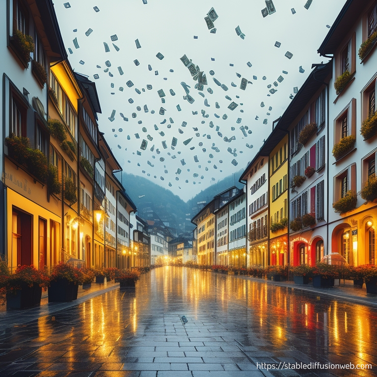 Geldregen über Zürich